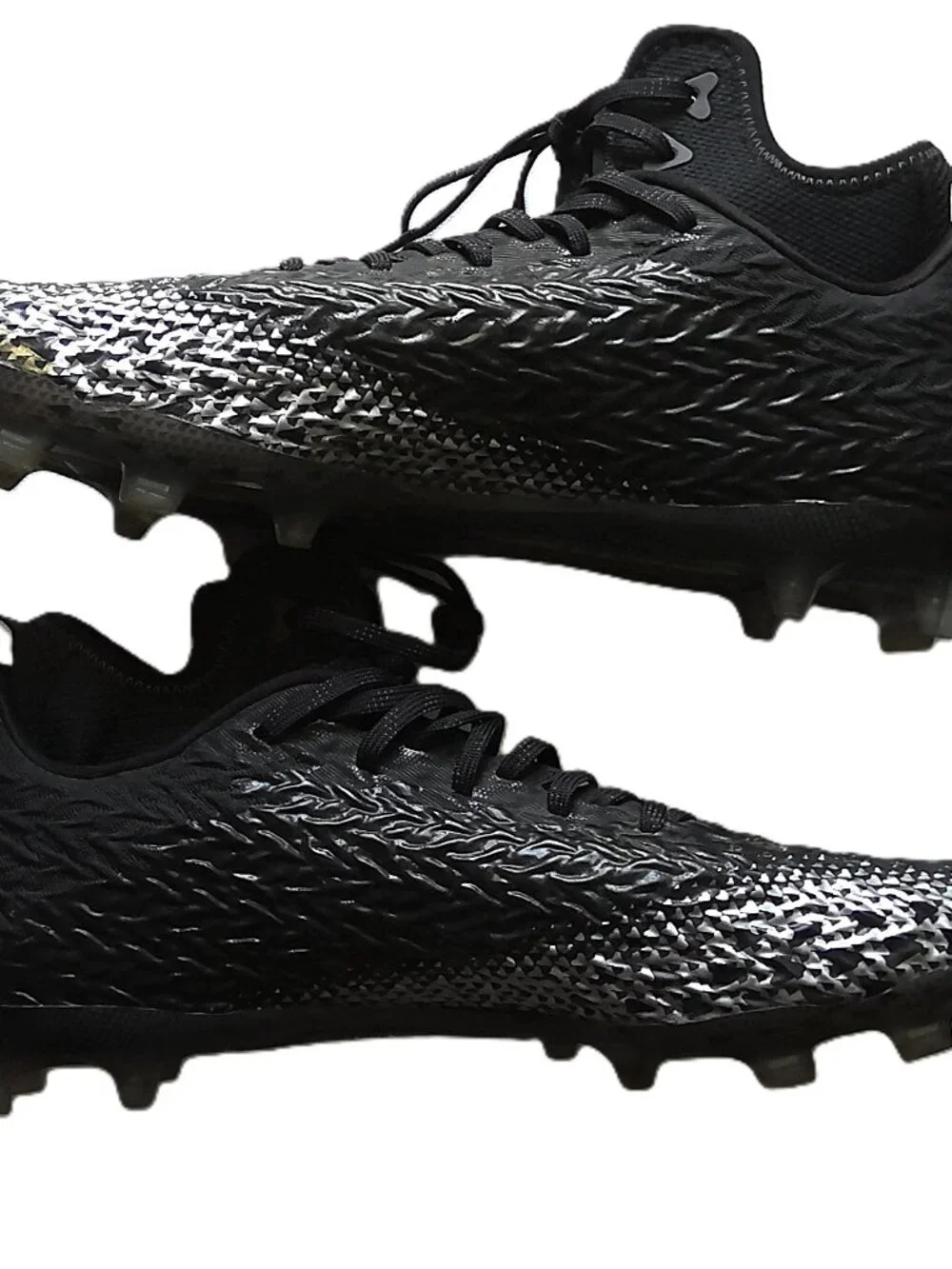 Under Armour Spotlight Clone 3.0 MC Football Cleats Men's Black & Silver Sz 14